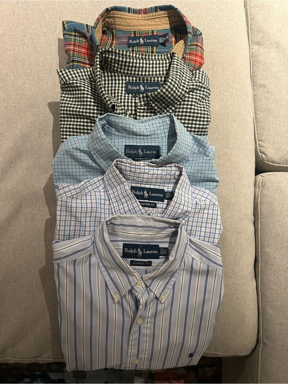 5 Vintage Ralph Lauren Men's Button-Down Shirts